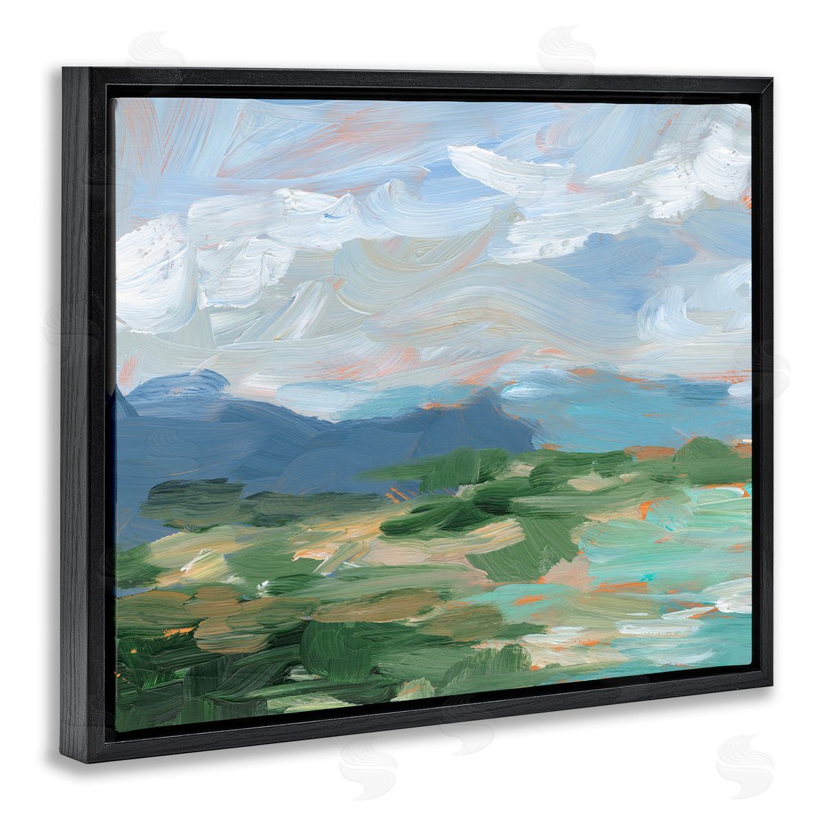 Ethan Harper Modern Brushed Cloudy Landscape