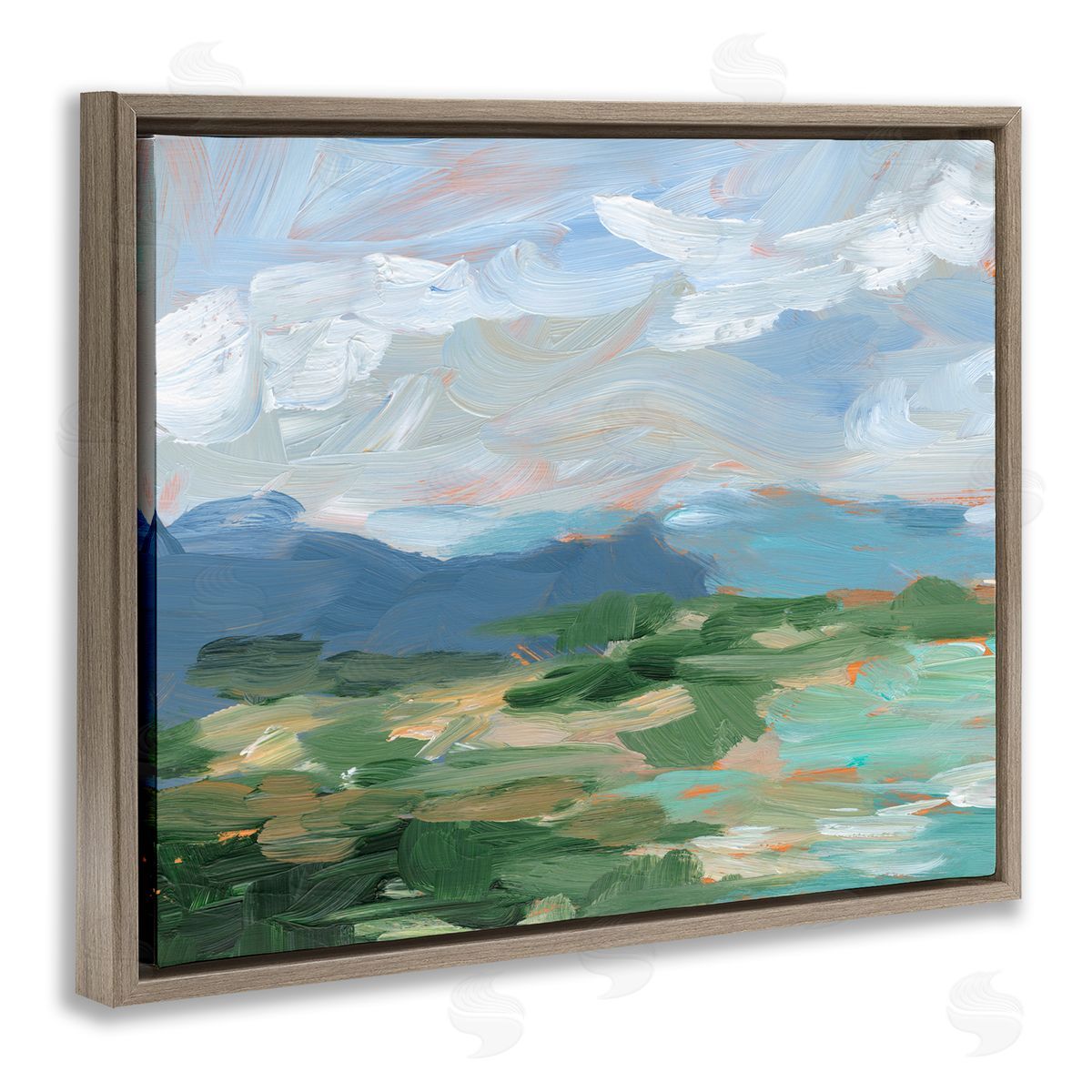 Ethan Harper Modern Brushed Cloudy Landscape