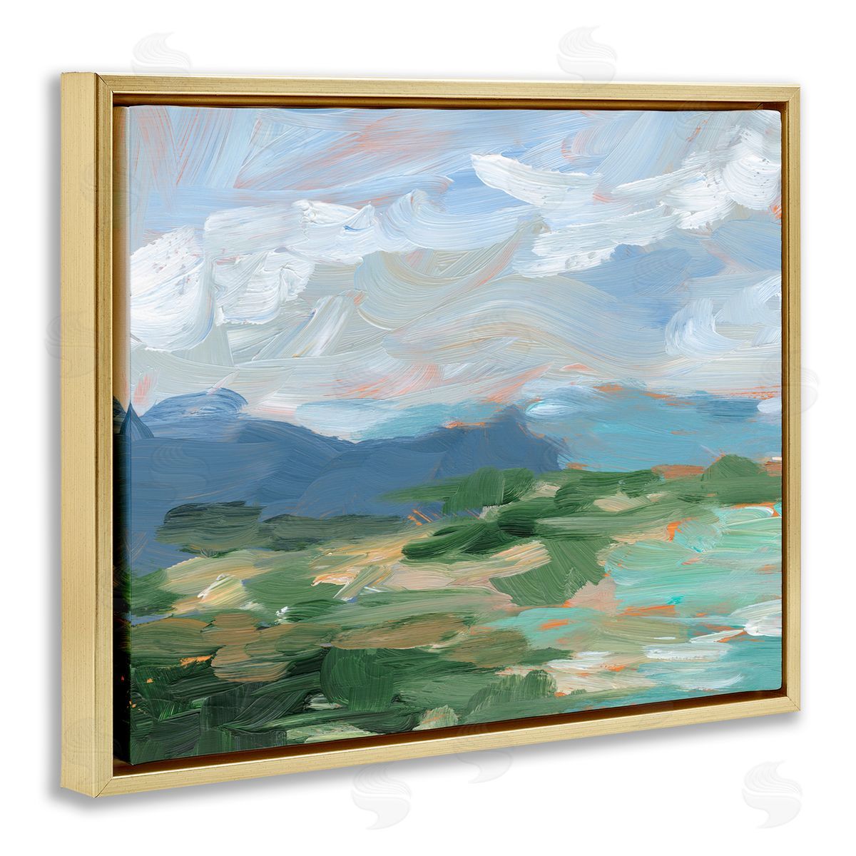 Ethan Harper Modern Brushed Cloudy Landscape