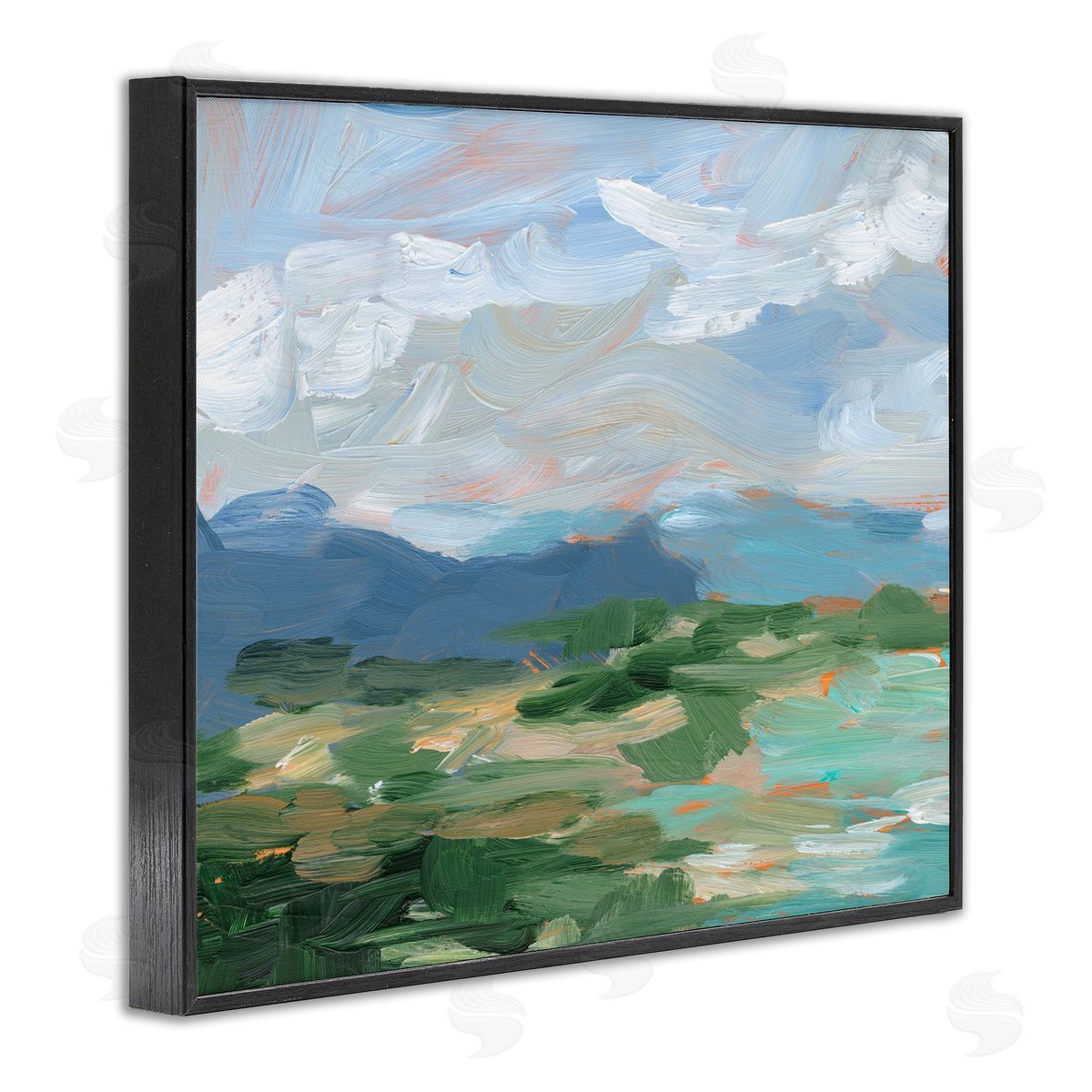 Ethan Harper Modern Brushed Cloudy Landscape