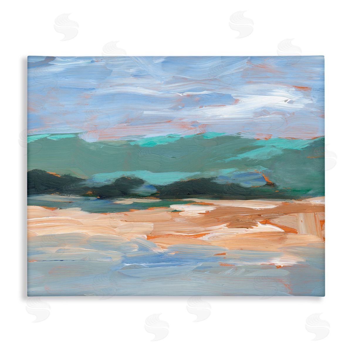 Ethan Harper Modern Lake Brushed Scenery 