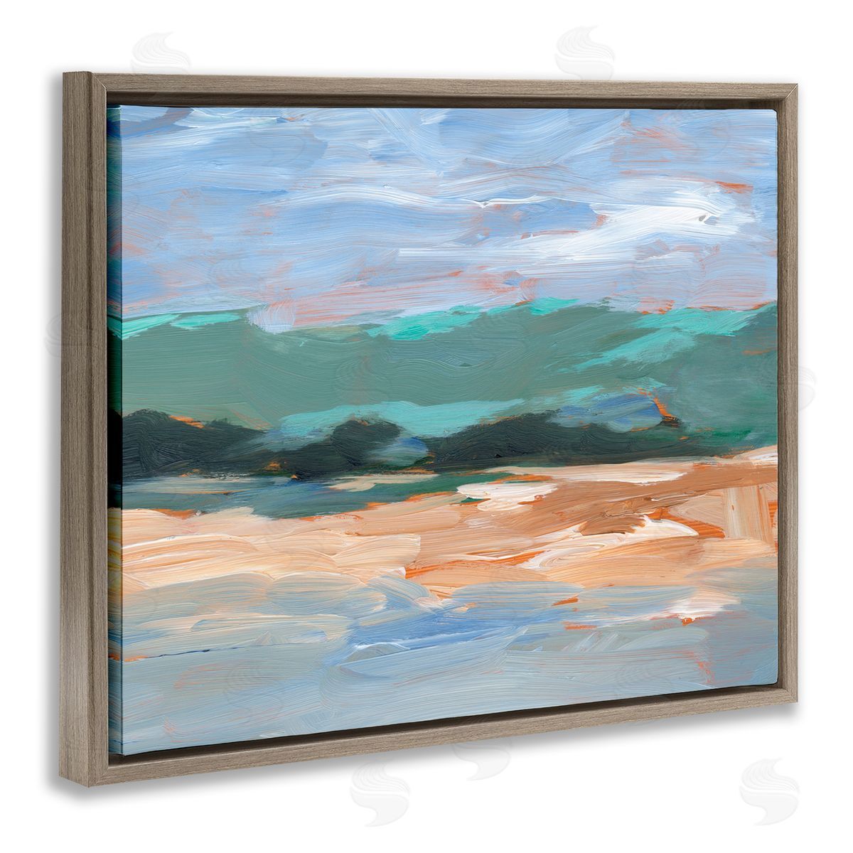 Ethan Harper Modern Lake Brushed Scenery 