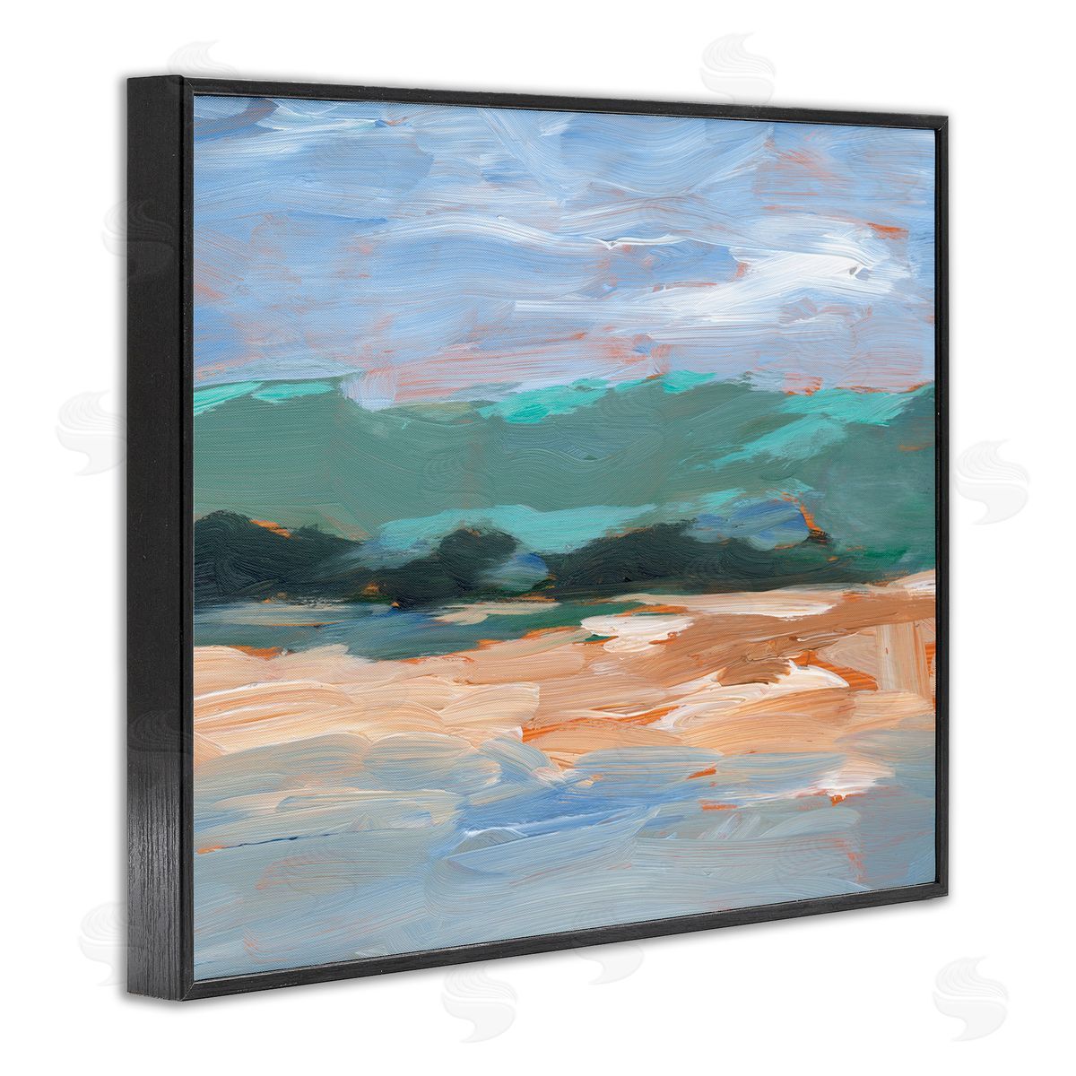 Ethan Harper Modern Lake Brushed Scenery 