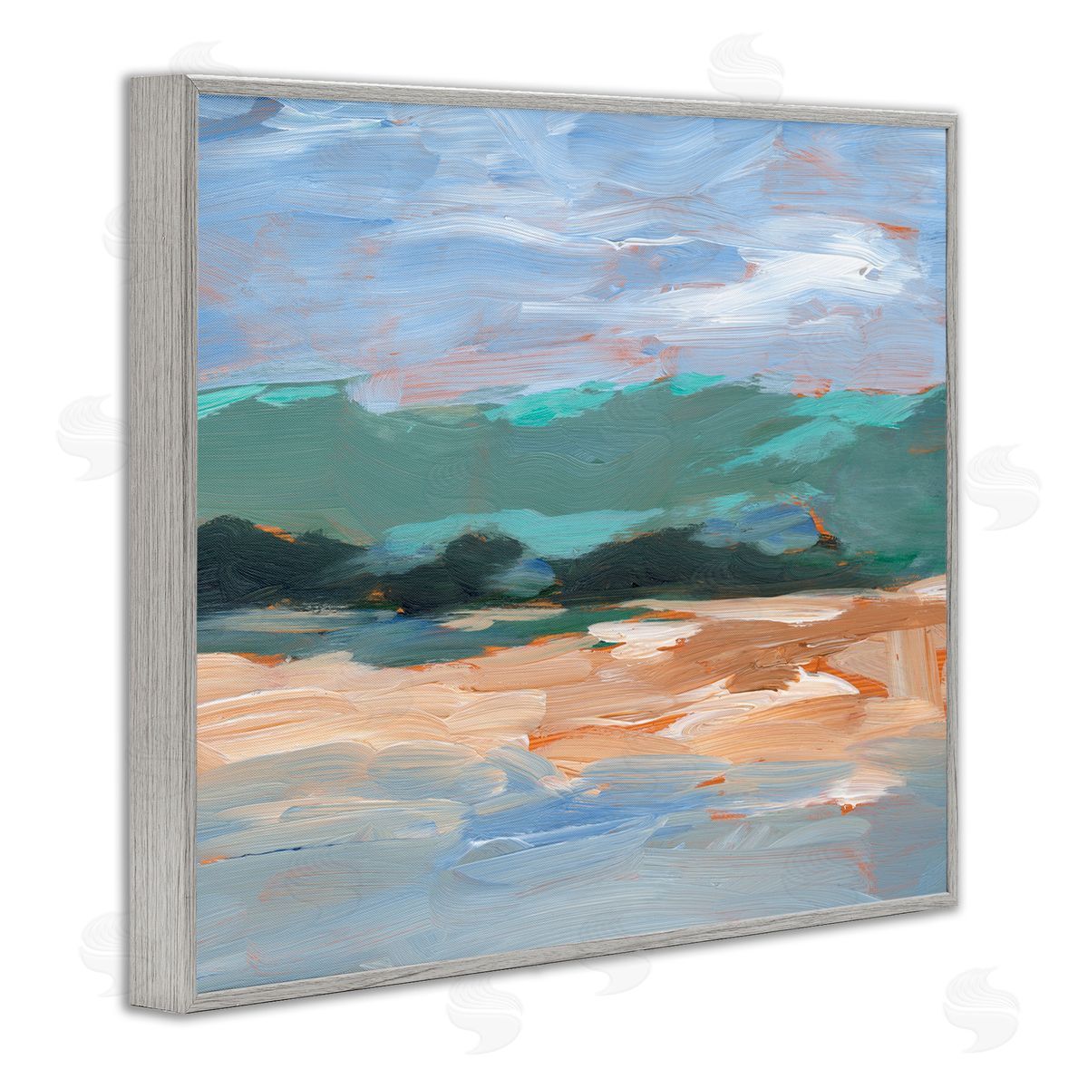 Ethan Harper Modern Lake Brushed Scenery 
