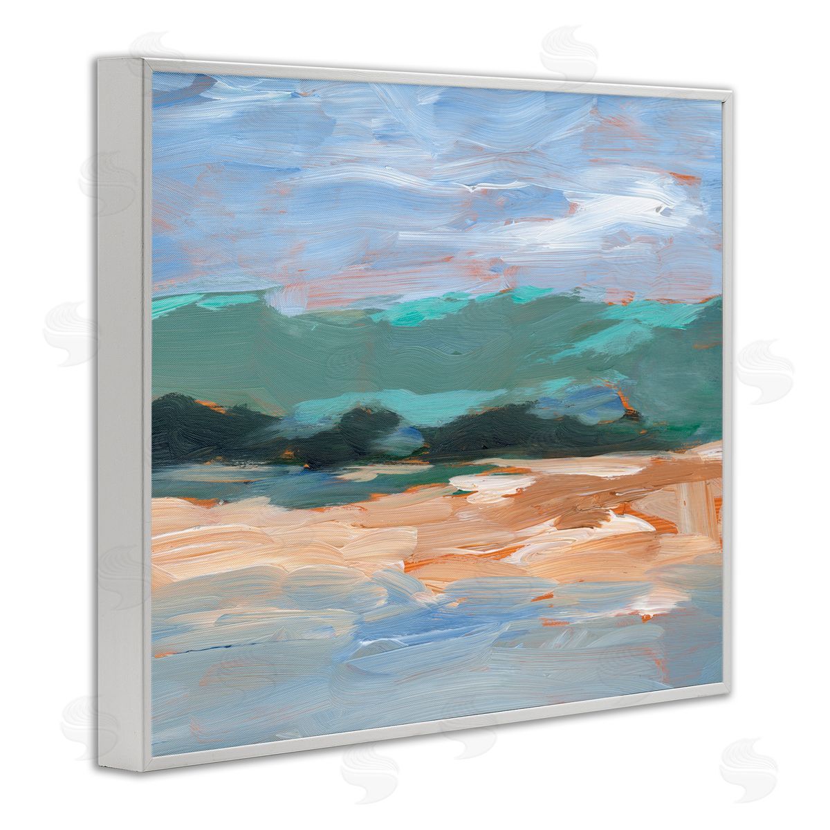 Ethan Harper Modern Lake Brushed Scenery 