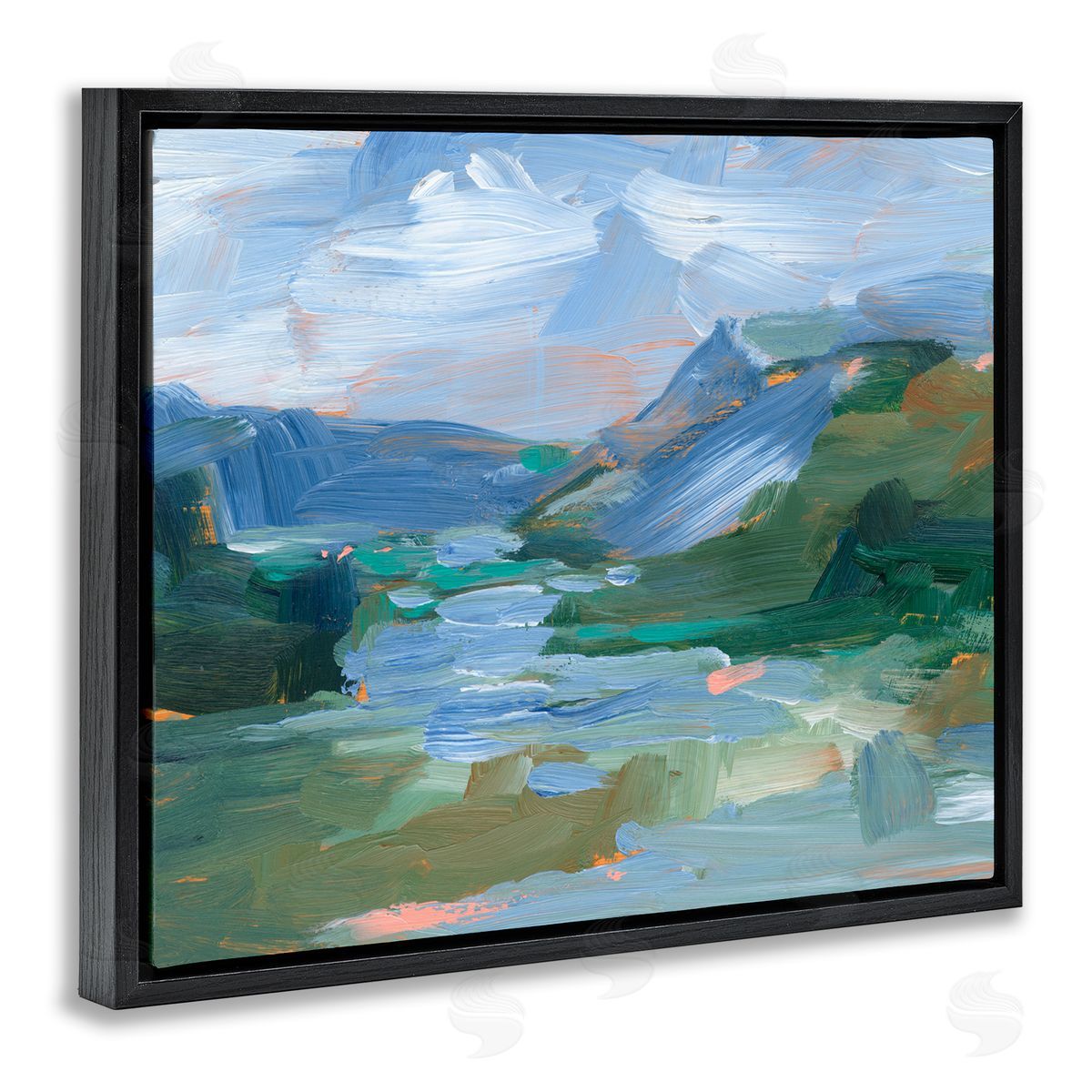 Ethan Harper River Through Mountains Abstract Scene