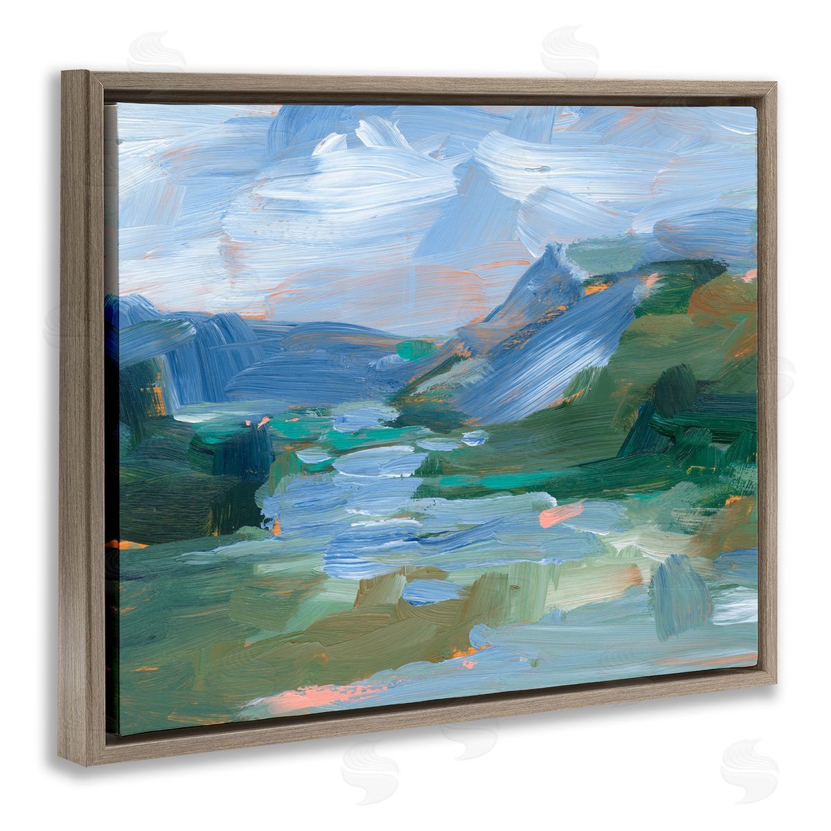 Ethan Harper River Through Mountains Abstract Scene