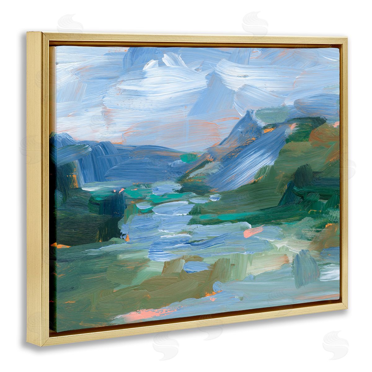 Ethan Harper River Through Mountains Abstract Scene