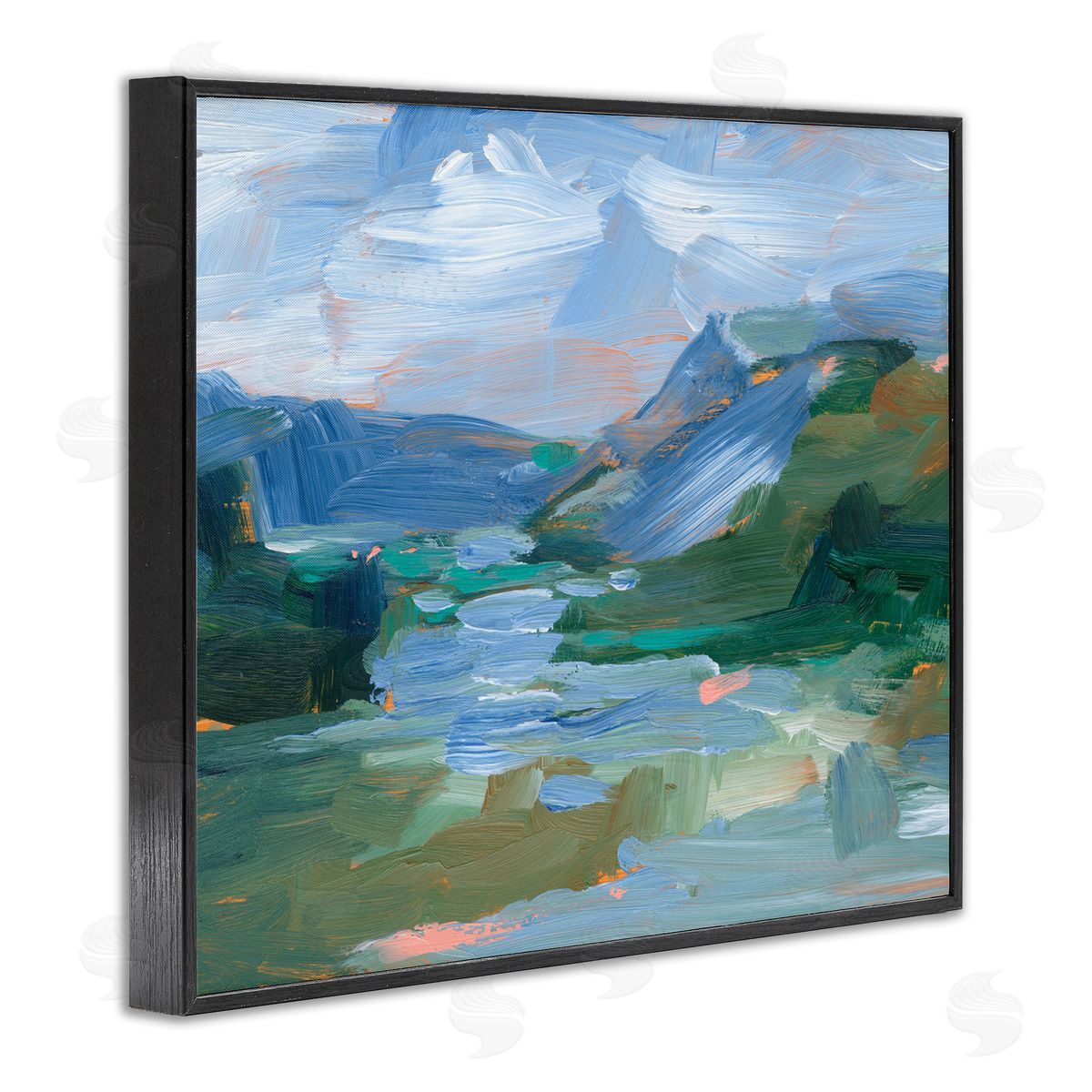 Ethan Harper River Through Mountains Abstract Scene