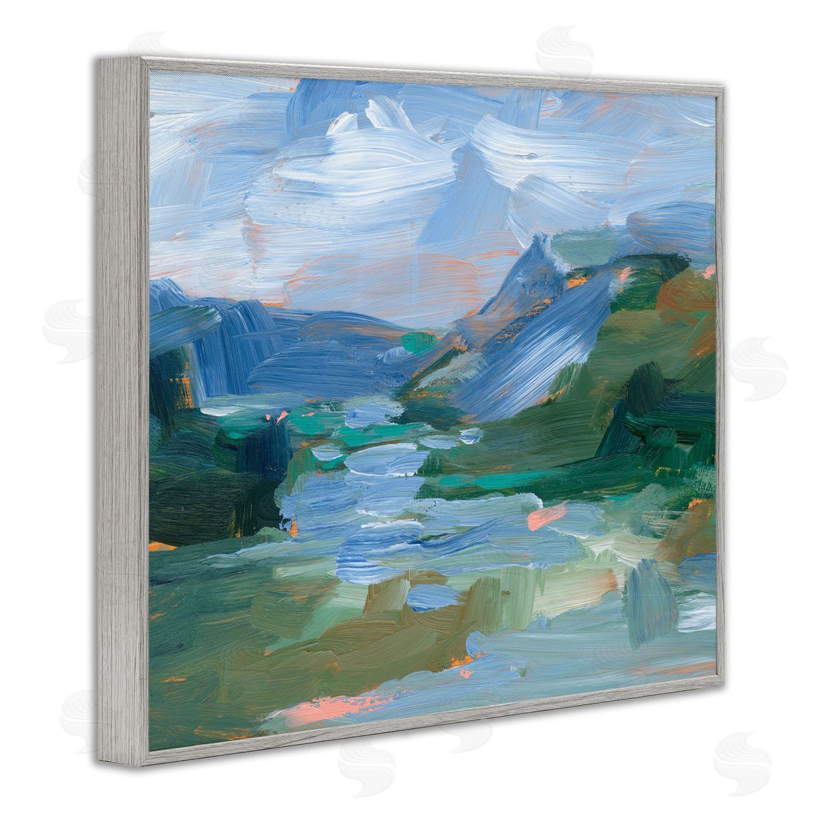 Ethan Harper River Through Mountains Abstract Scene