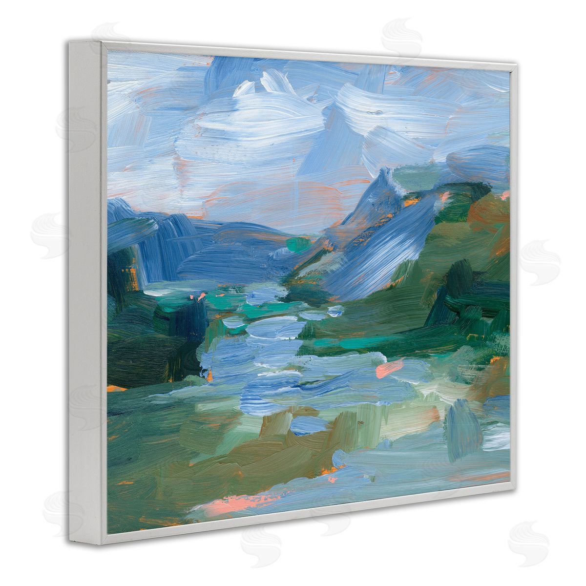Ethan Harper River Through Mountains Abstract Scene