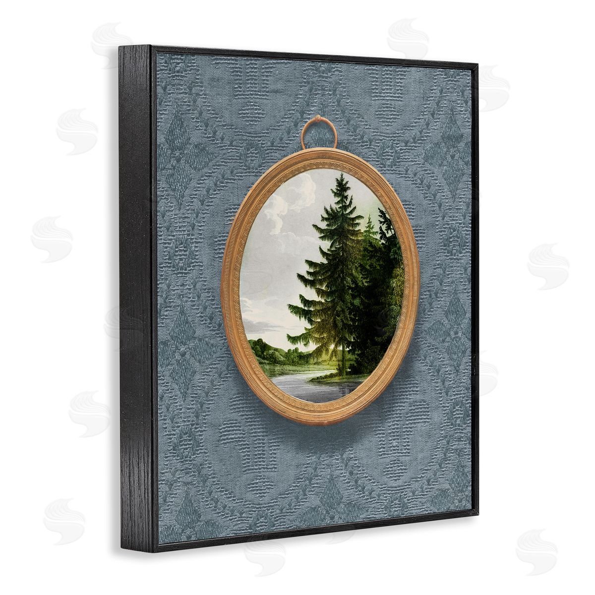 Vision Studio Tree Scene View Vintage Pattern