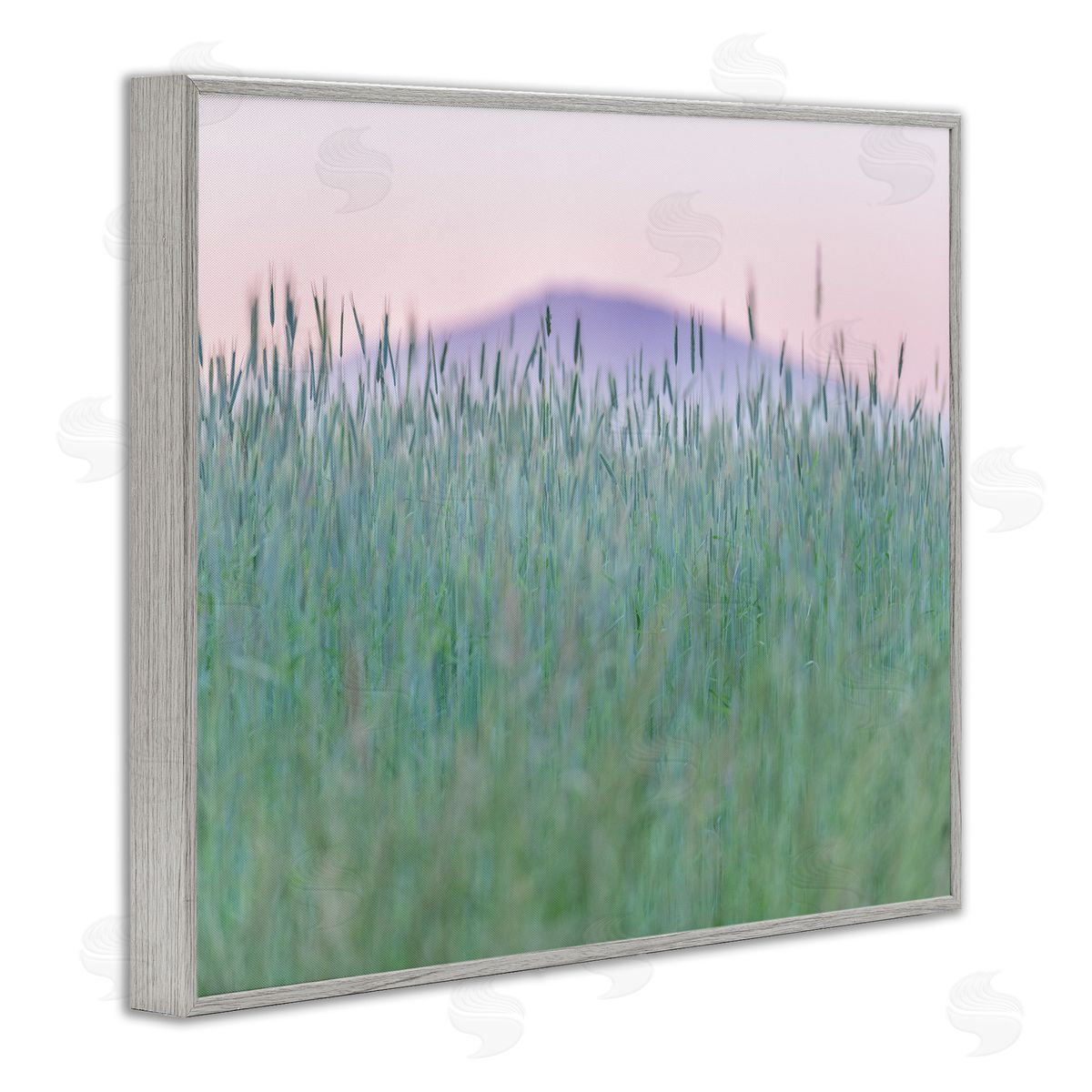 Nancy Crowell Wheat Field Pastel Mountain Peak