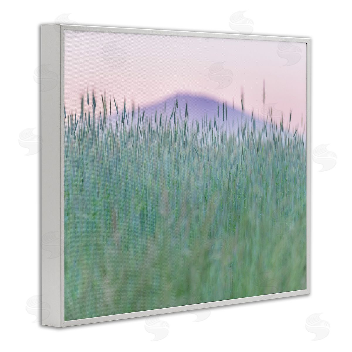 Nancy Crowell Wheat Field Pastel Mountain Peak