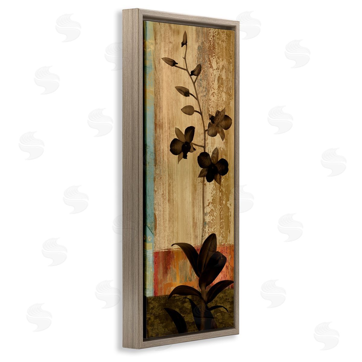 Chris Donovan Orchid Silhouette Modern Linear Shapes