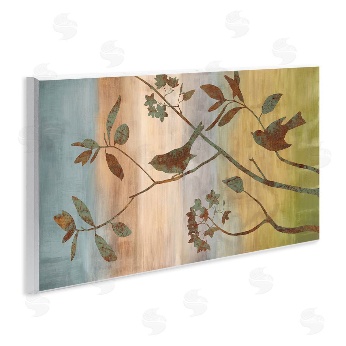 Collaged Bird Nature Silhouette Wood Plaque Wall Art, Home Decor by Chris Donovan