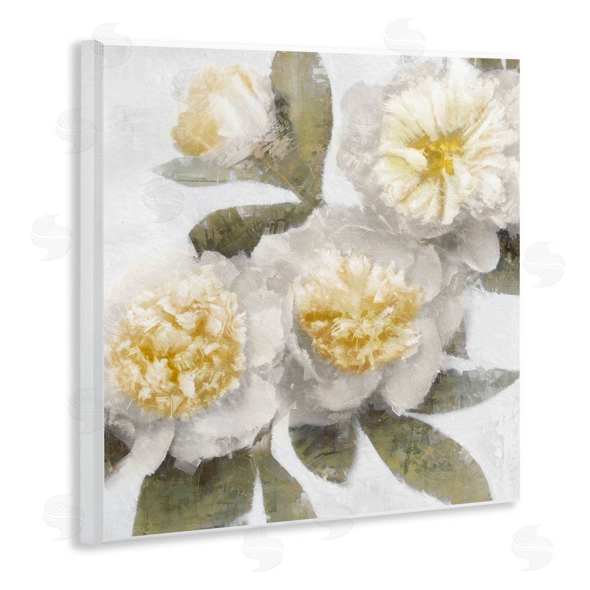 Emily Ford Blooming Yellow Peony Flower Petals Wooden Wall Plaque Art Print