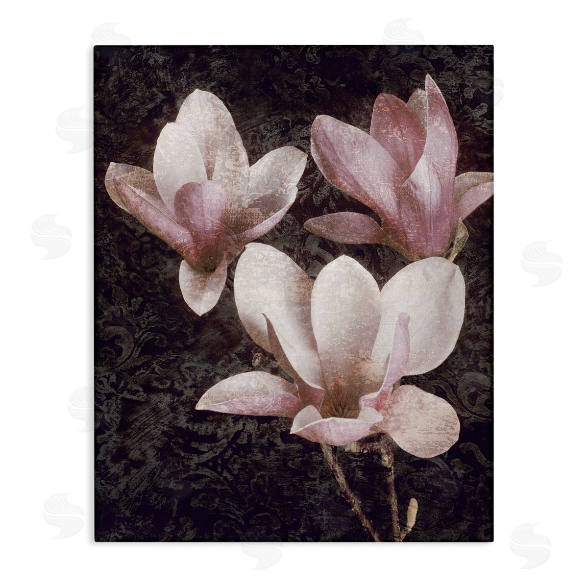 John Seba Vintage Pink Blooms Damask Pattern