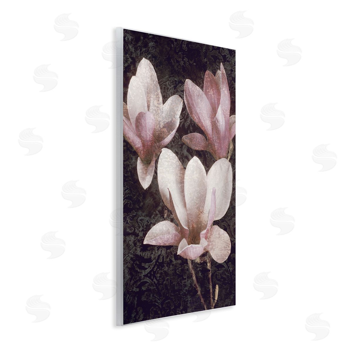 John Seba Vintage Pink Blooms Damask Pattern