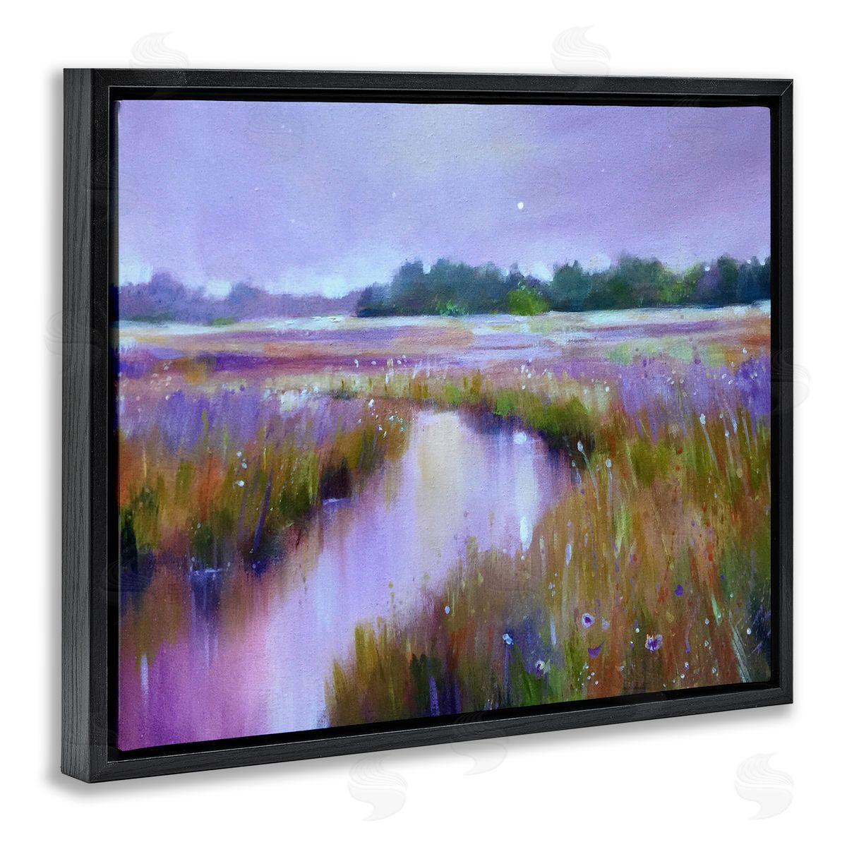 Jennifer Taylor Art Vivid Purple Dusk Rural Stream