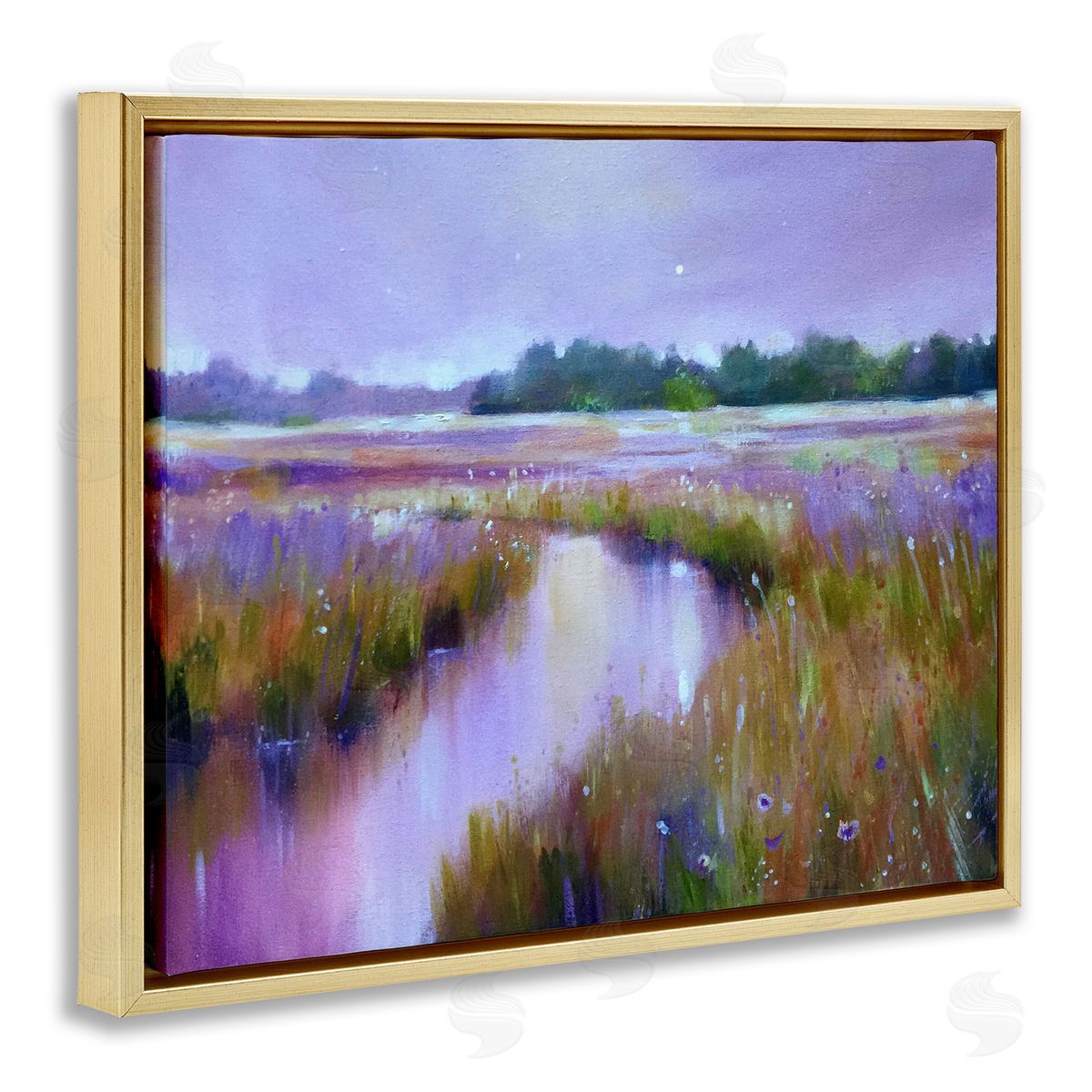 Jennifer Taylor Art Vivid Purple Dusk Rural Stream