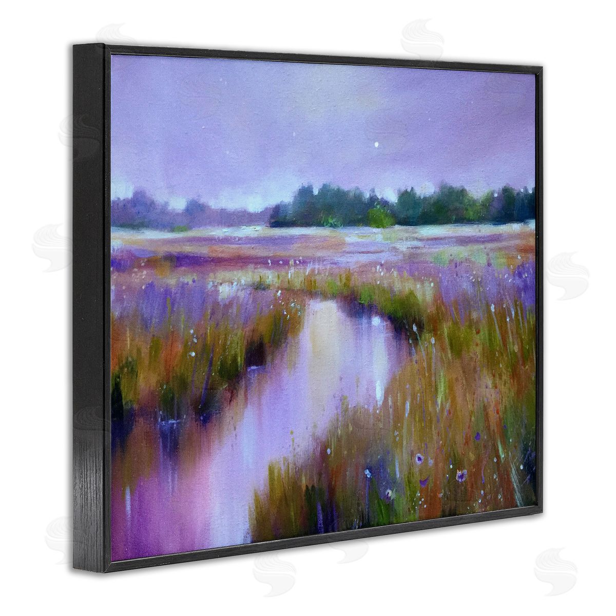 Jennifer Taylor Art Vivid Purple Dusk Rural Stream