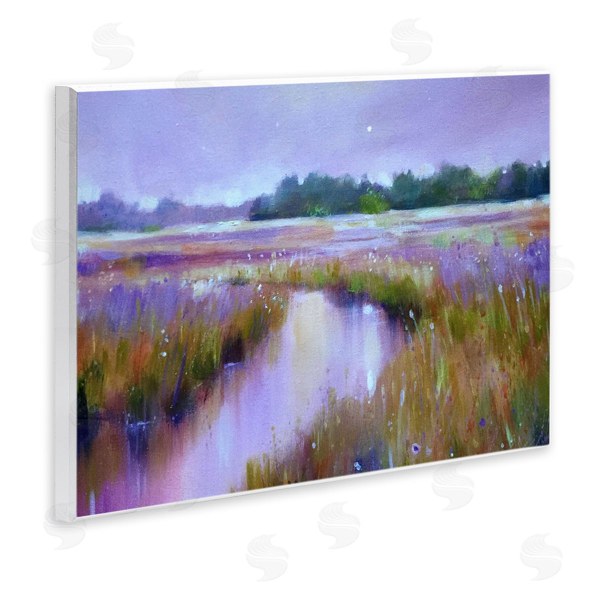 Jennifer Taylor Art Vivid Purple Dusk Rural Stream