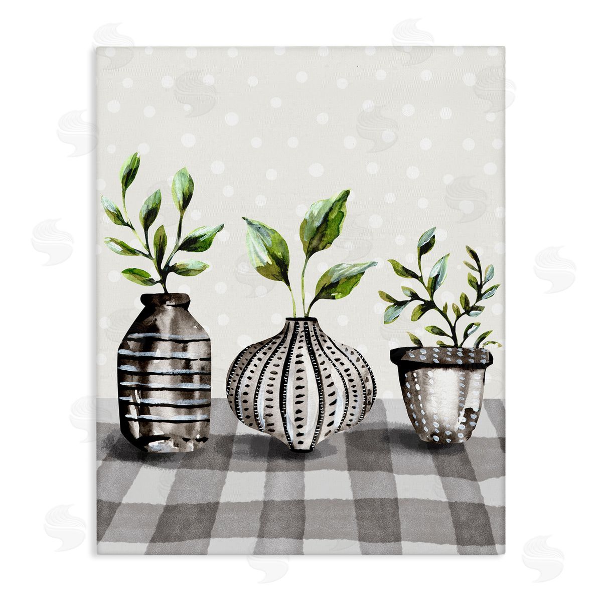 Kate Eldridge Potted Herbs Patterned Tartan