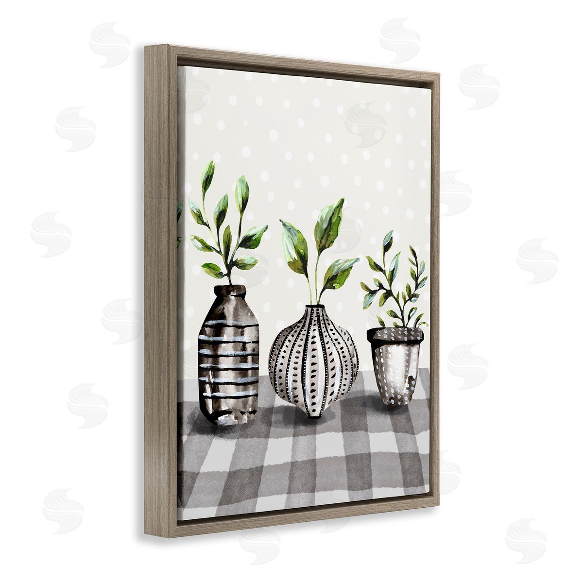 Kate Eldridge Potted Herbs Patterned Tartan