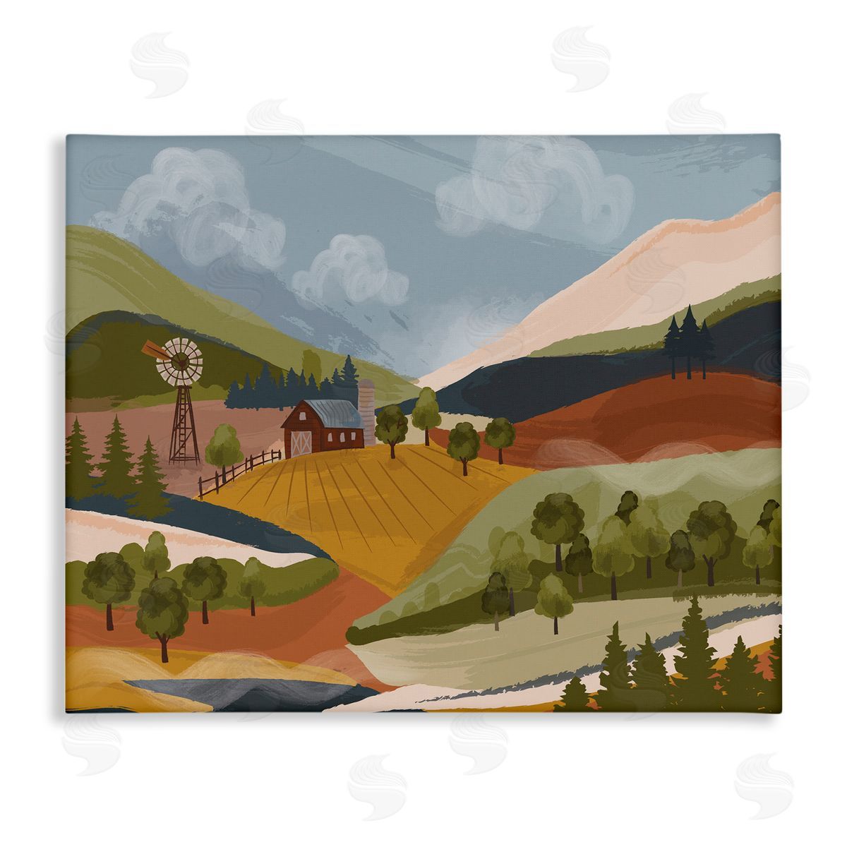 Lisa Perry Whitebutton Rolling Country Hills Farm Scenery