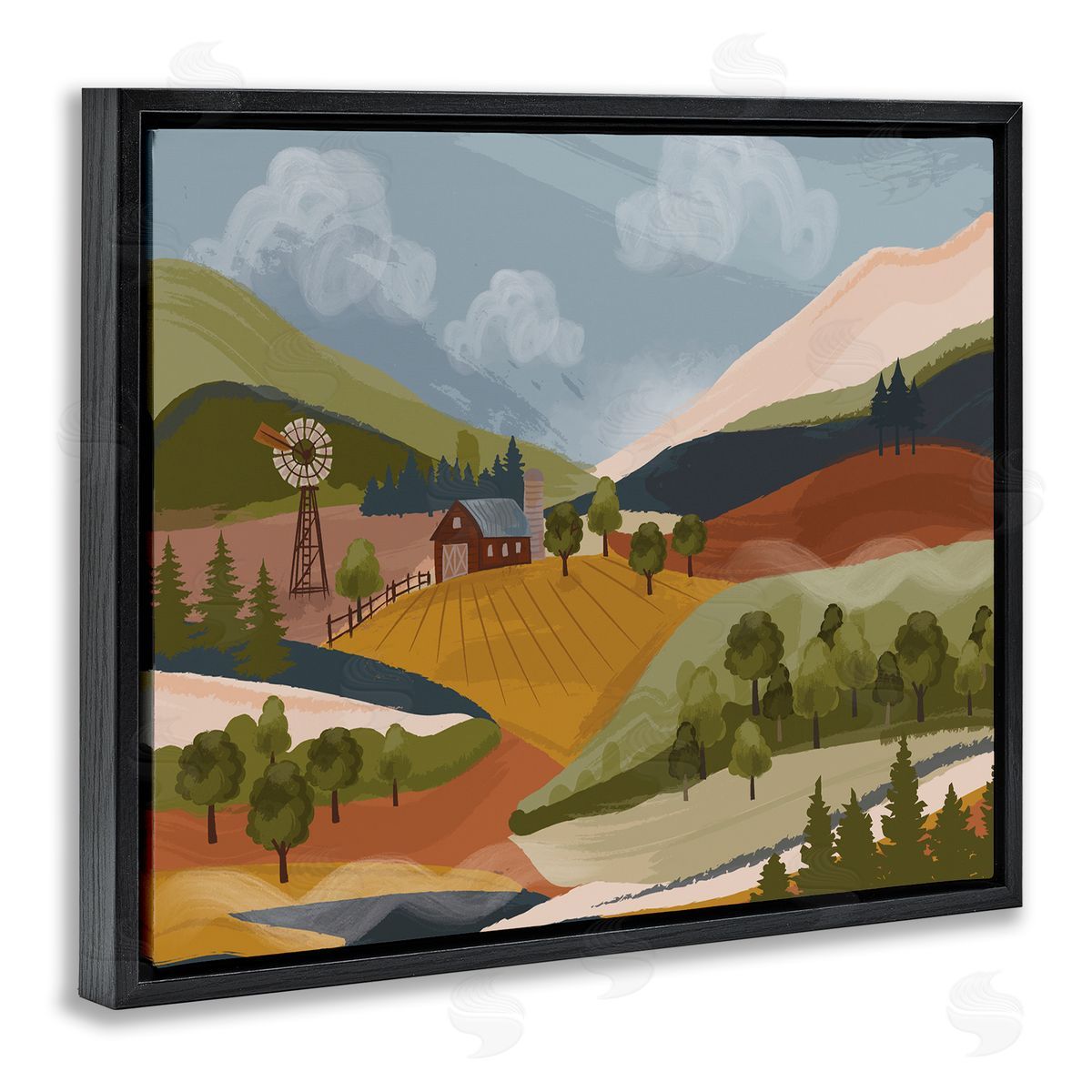 Lisa Perry Whitebutton Rolling Country Hills Farm Scenery