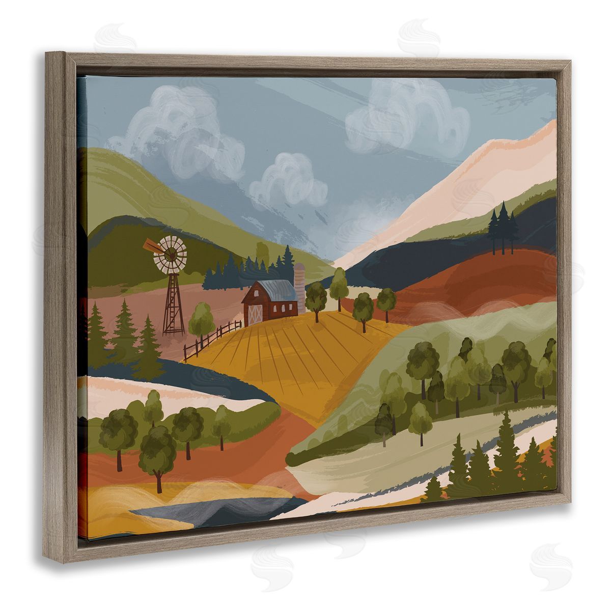 Lisa Perry Whitebutton Rolling Country Hills Farm Scenery
