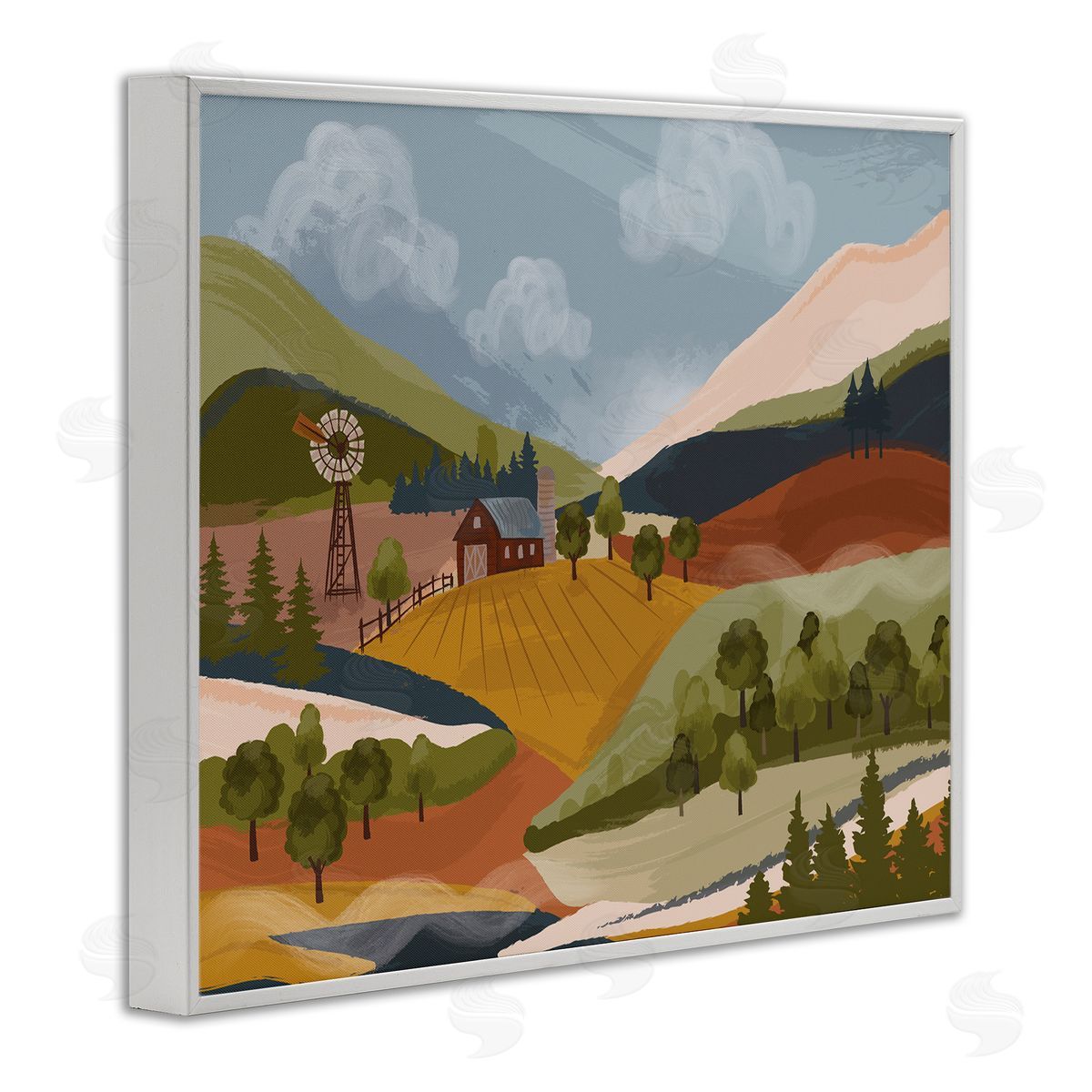 Lisa Perry Whitebutton Rolling Country Hills Farm Scenery