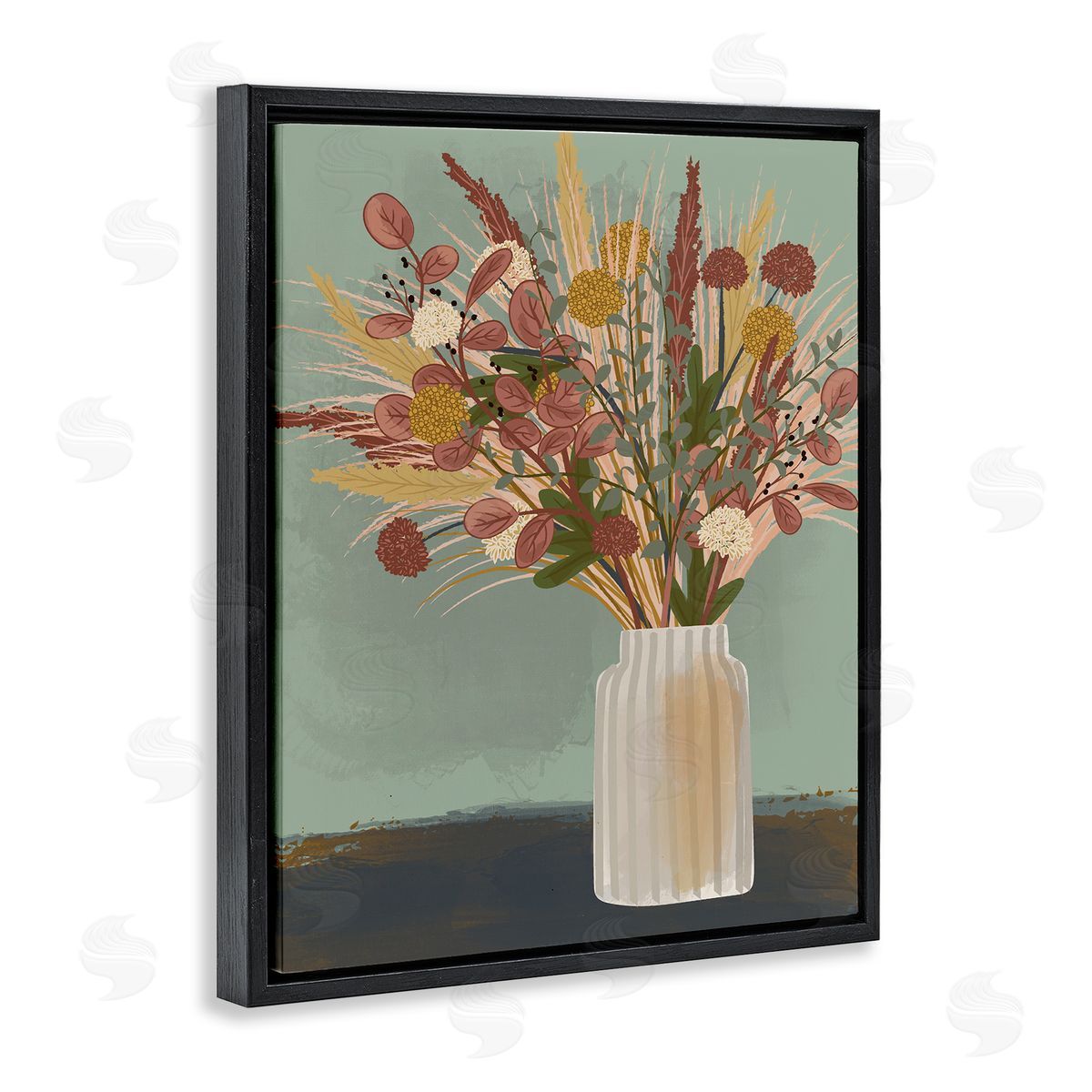 Lisa Perry Whitebutton Varied Botanical Sprigs Arrangement
