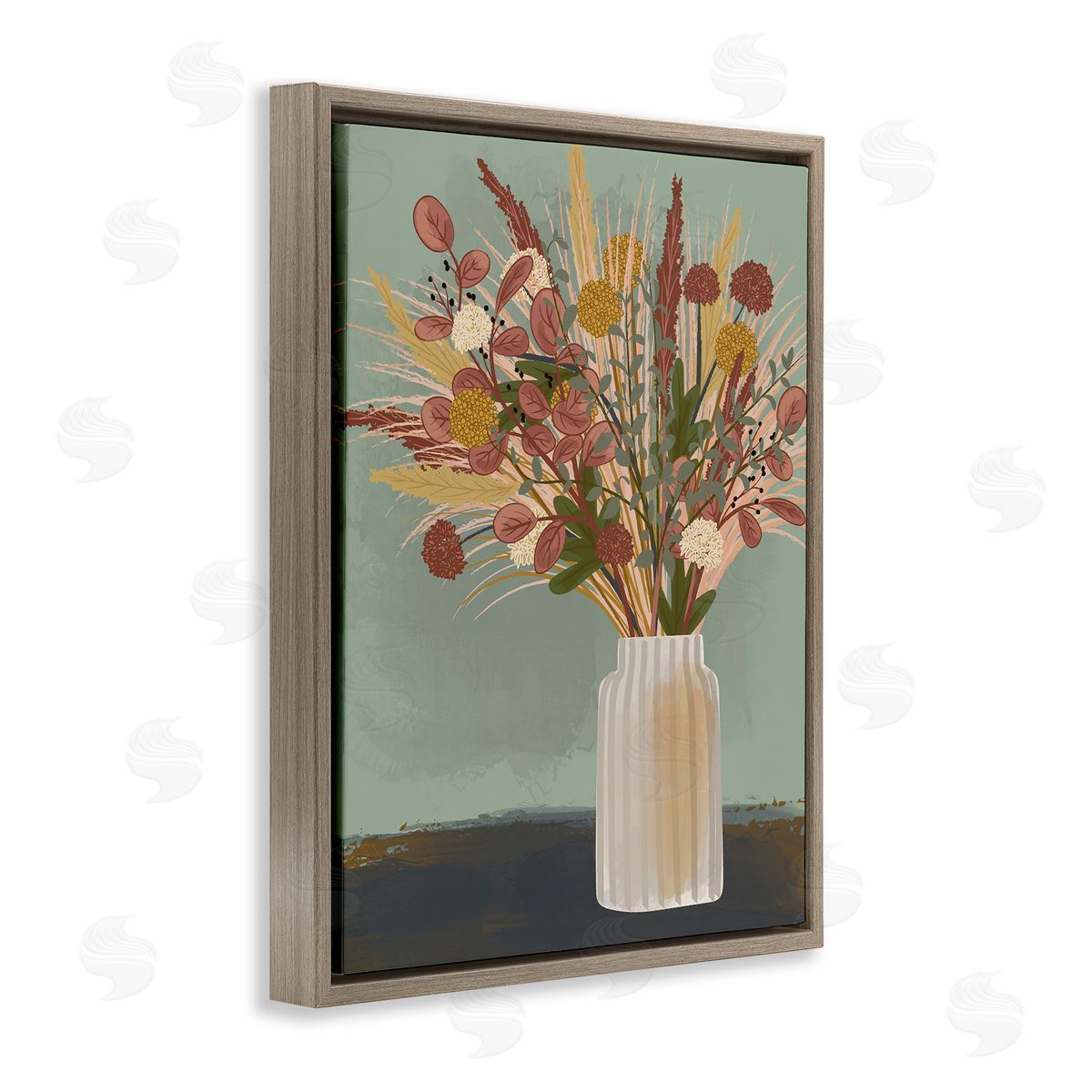 Lisa Perry Whitebutton Varied Botanical Sprigs Arrangement