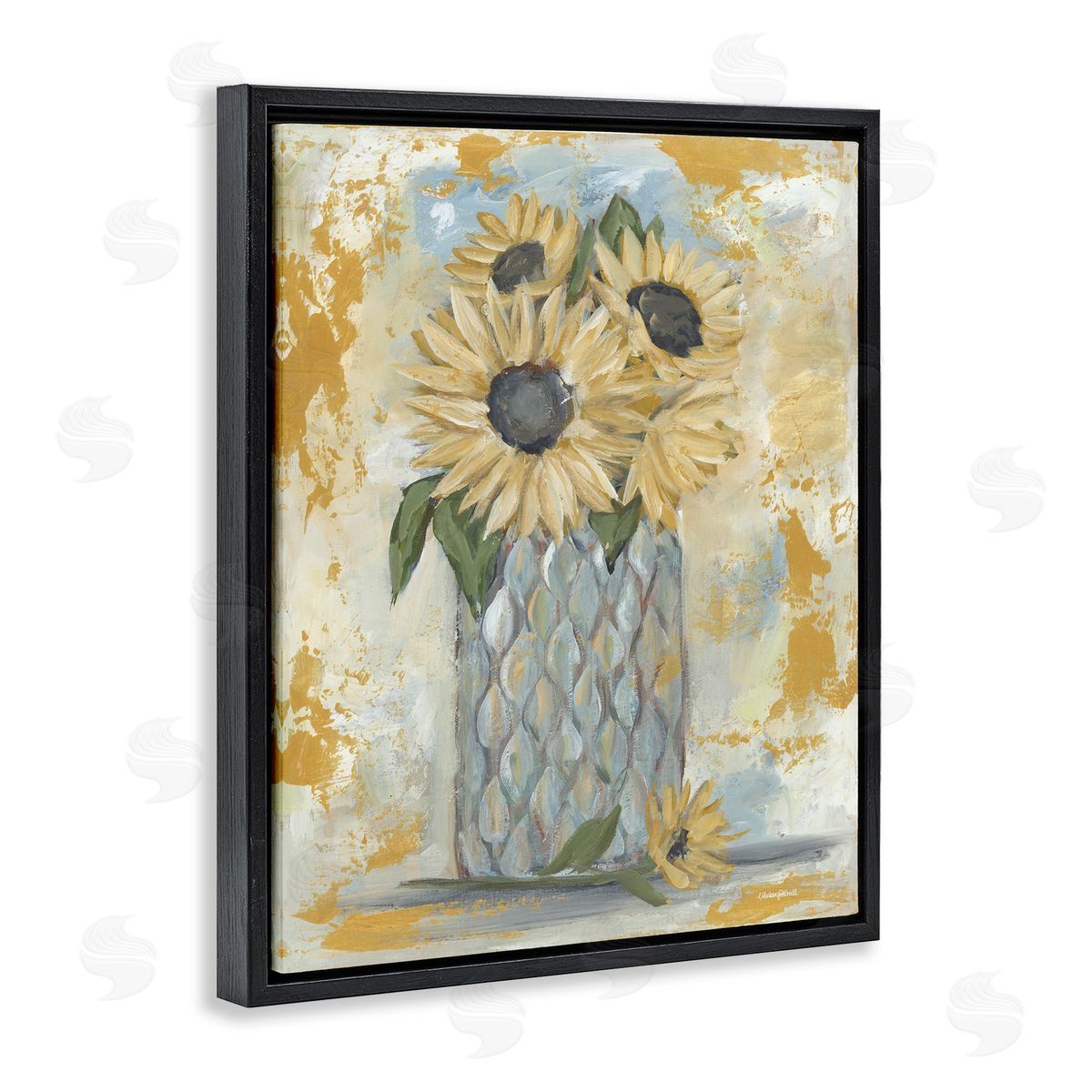 Mackenzie Kissell Rustic Weathered Sunflower Vase 