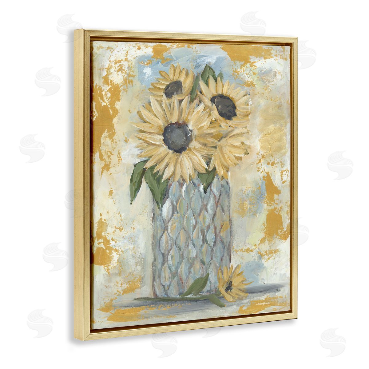 Mackenzie Kissell Rustic Weathered Sunflower Vase 