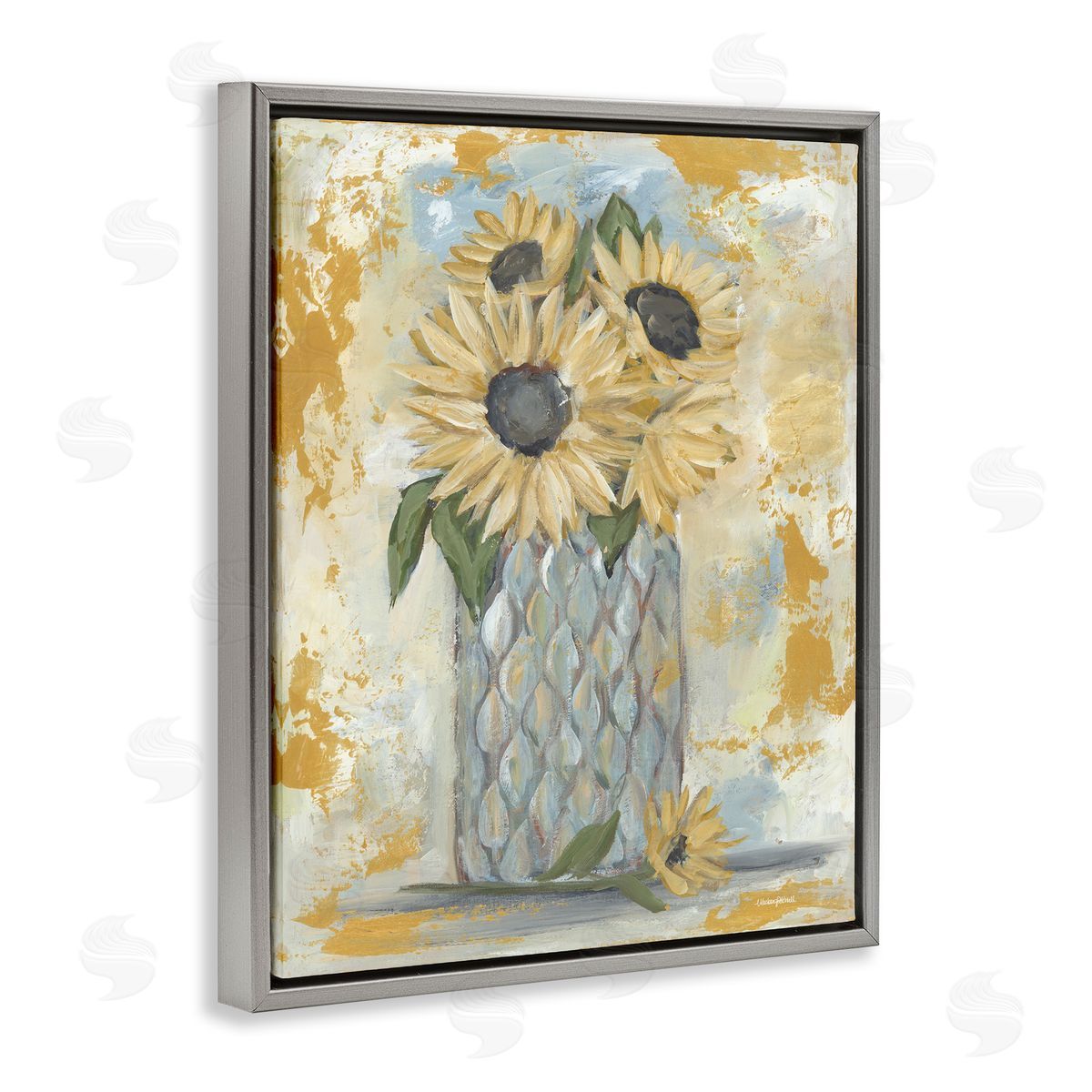 Mackenzie Kissell Rustic Weathered Sunflower Vase 