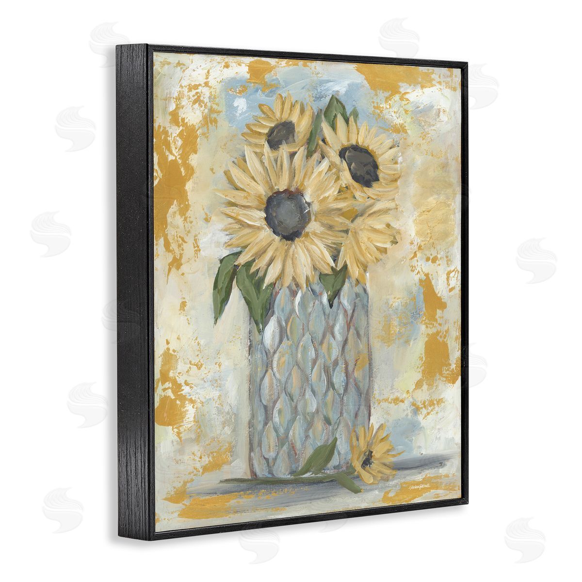 Mackenzie Kissell Rustic Weathered Sunflower Vase 