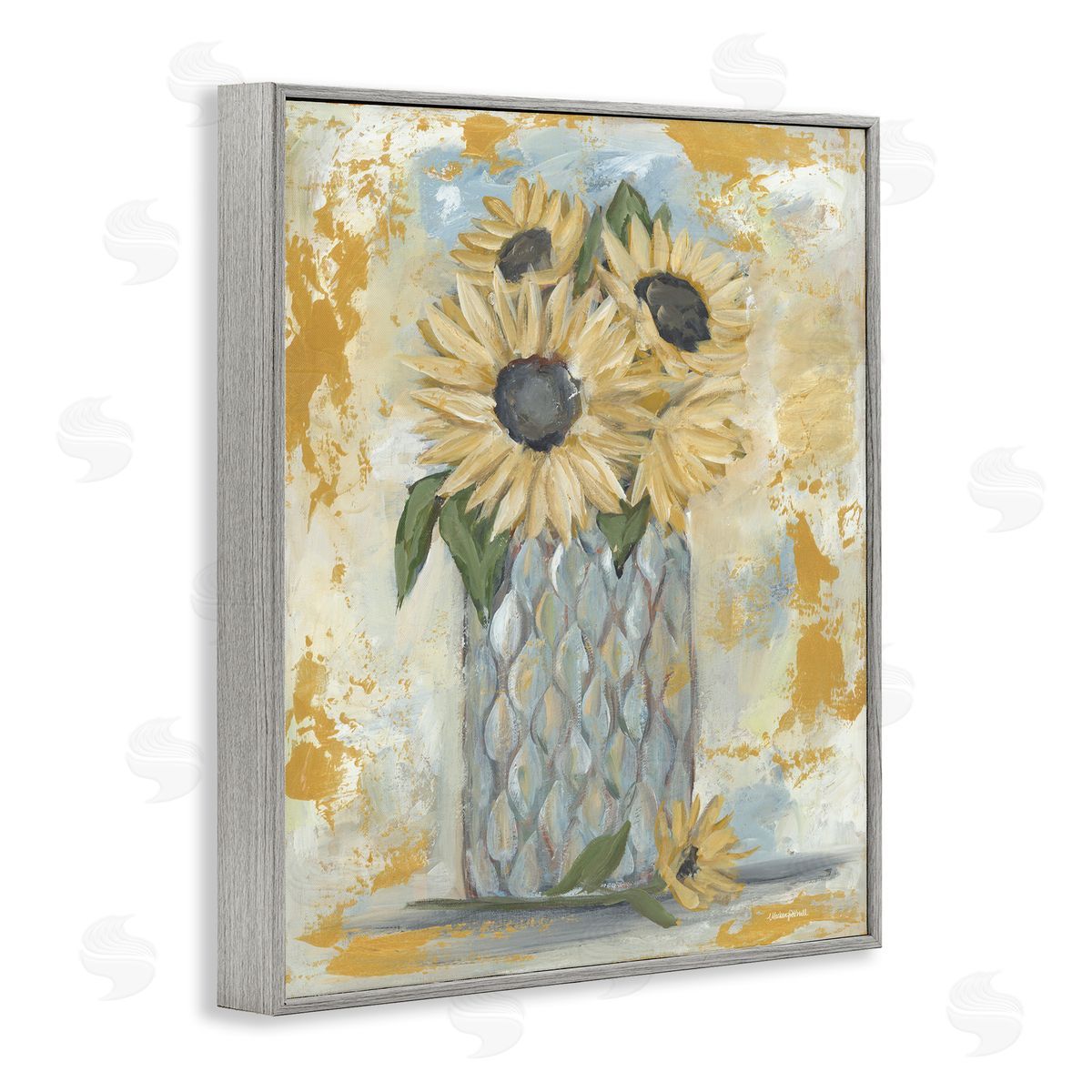 Mackenzie Kissell Rustic Weathered Sunflower Vase 