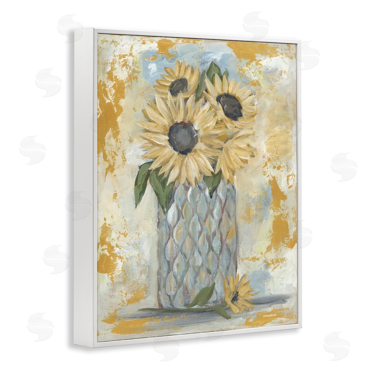 Mackenzie Kissell Rustic Weathered Sunflower Vase 
