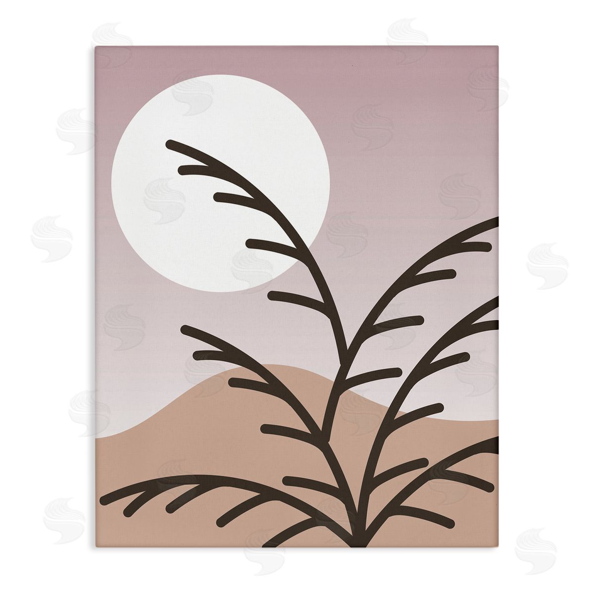 Stupell Studio Modern Pastel Moon Branches