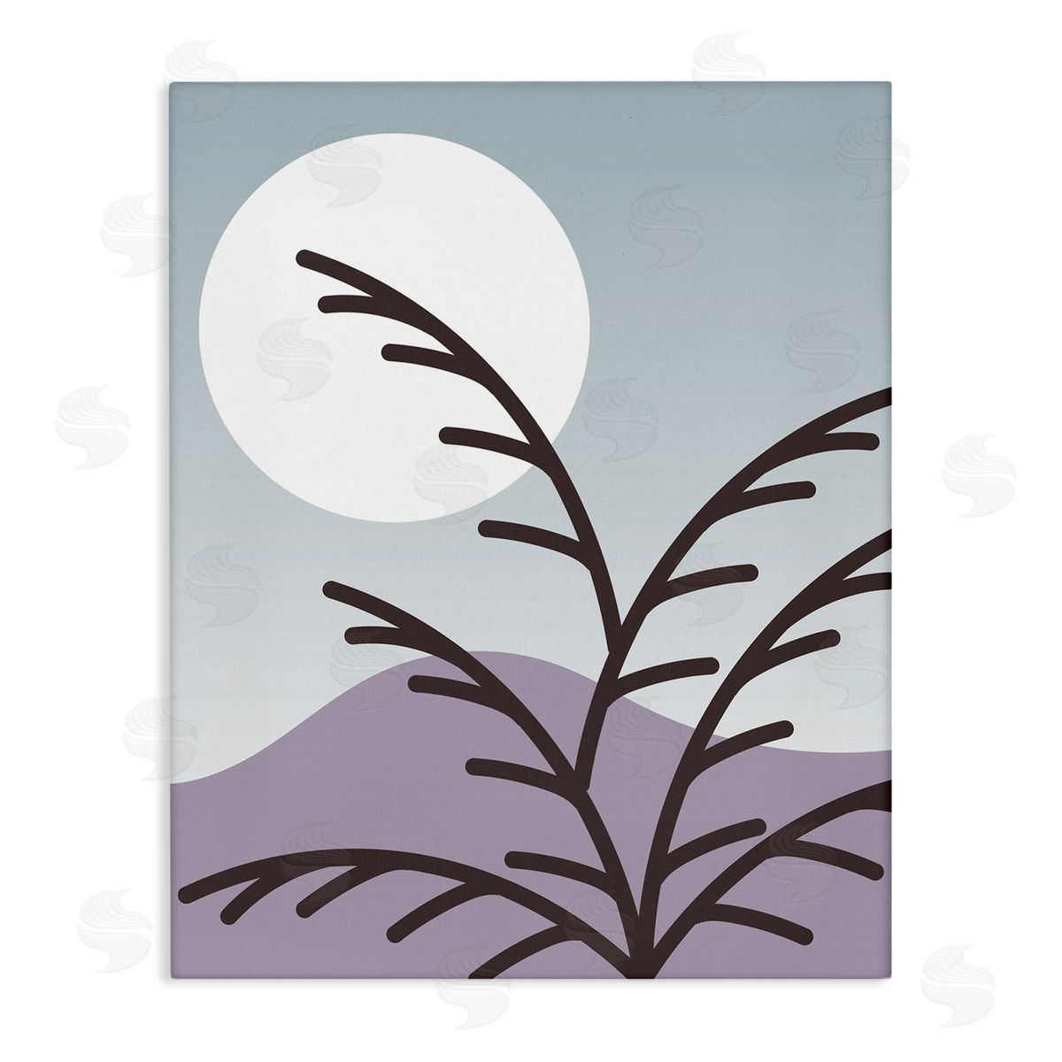 Stupell Studio Moonlit Mountain Botanicals