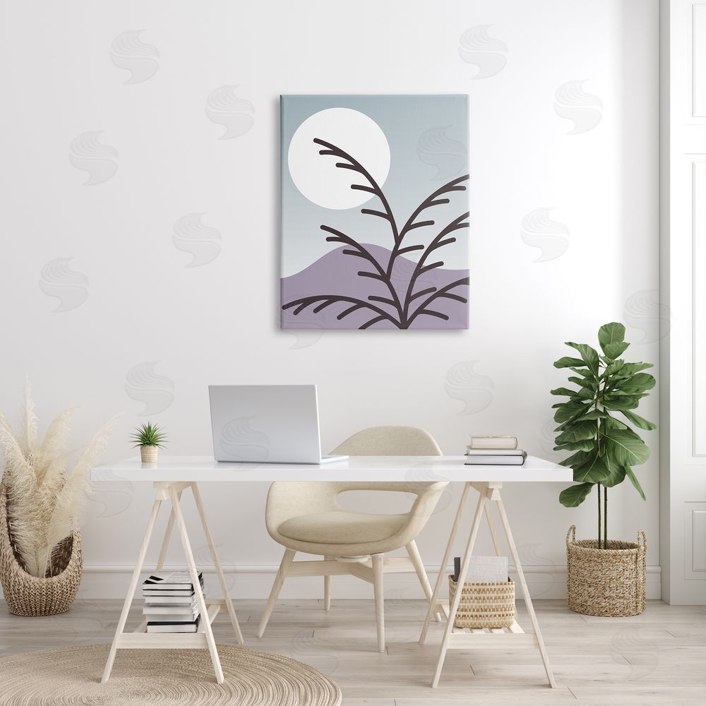 Stupell Studio Moonlit Mountain Botanicals