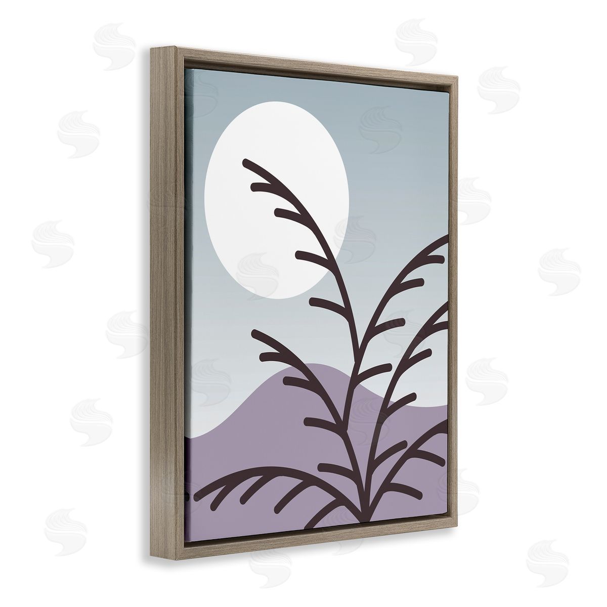 Stupell Studio Moonlit Mountain Botanicals