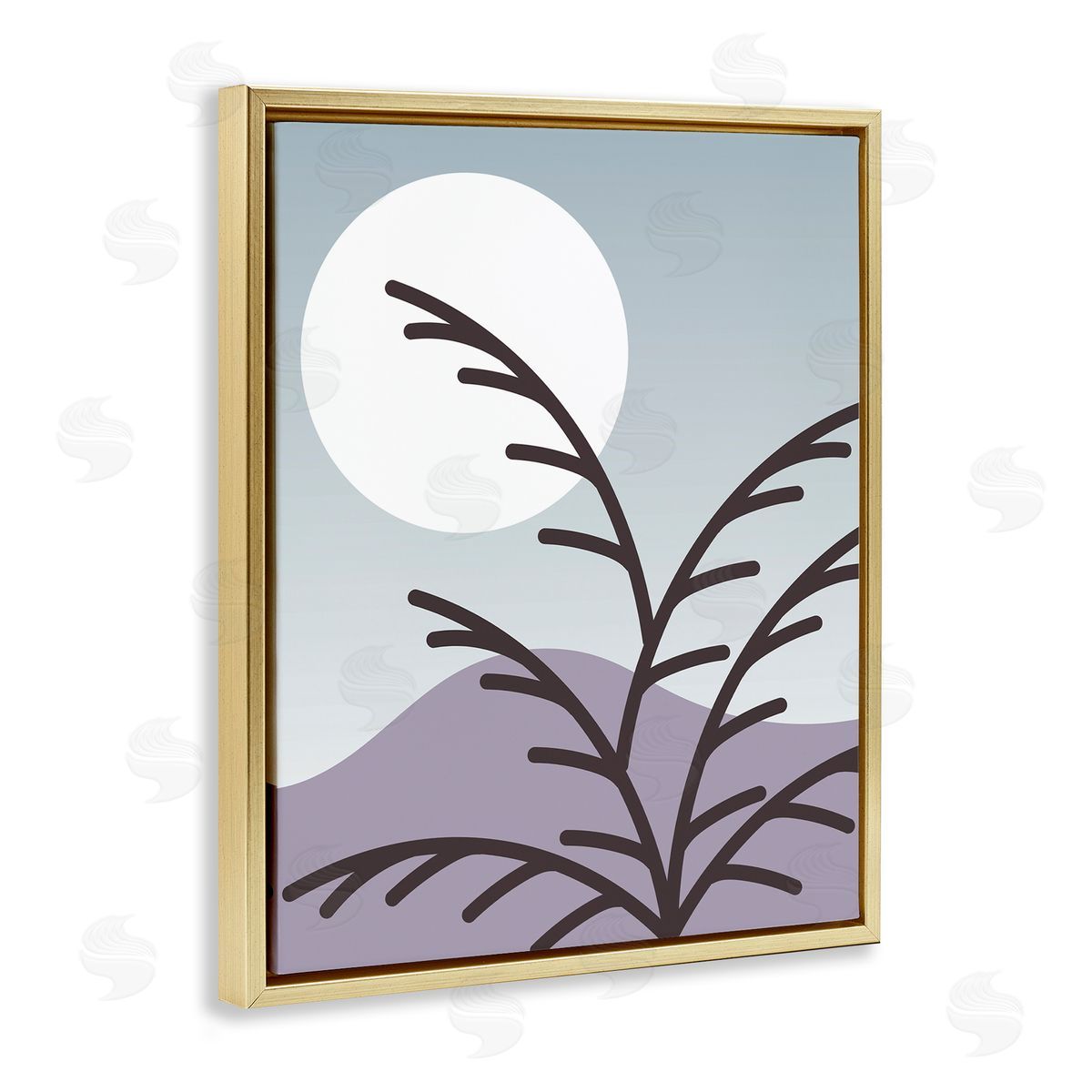 Stupell Studio Moonlit Mountain Botanicals