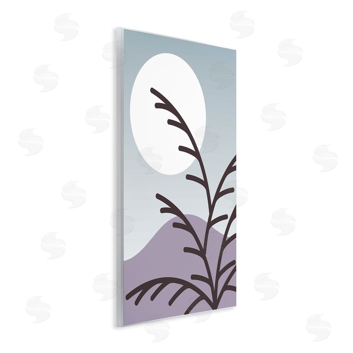 Stupell Studio Moonlit Mountain Botanicals