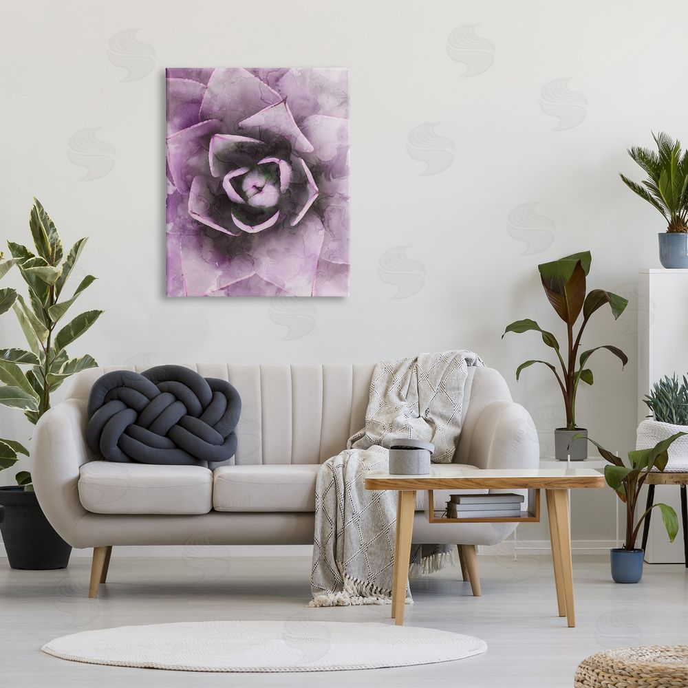 Stupell Studio Modern Purple Succulent Leaves