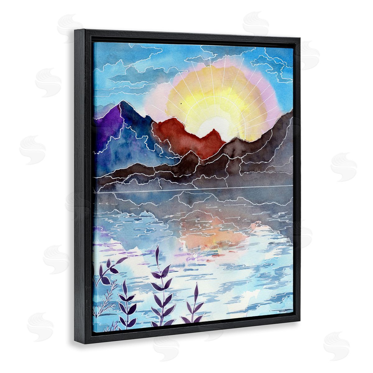 Sebastian Grafmann Mountain Lake Nature Outline