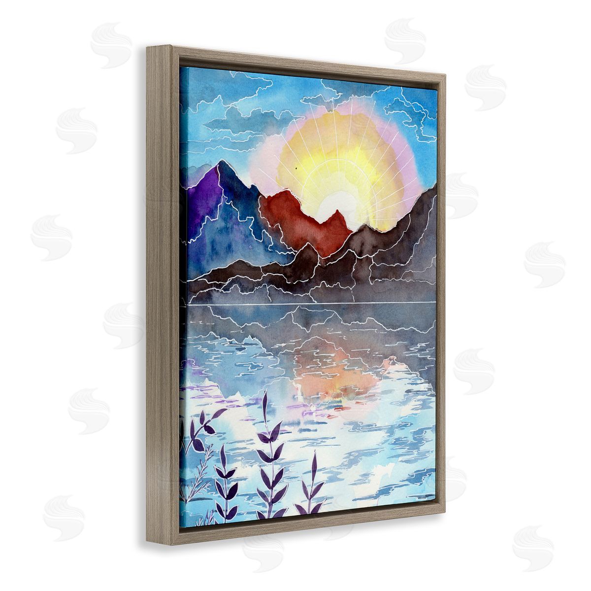 Sebastian Grafmann Mountain Lake Nature Outline